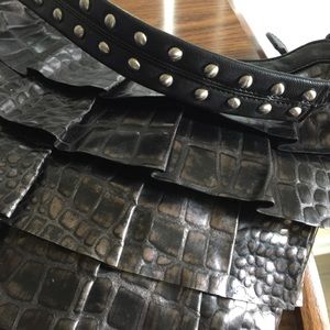 CHEZ Leather Purse BLACK